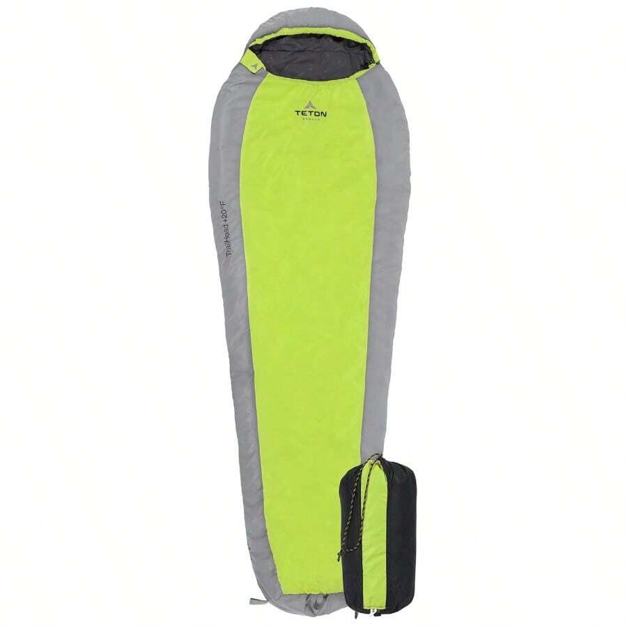Sleeping BagsTeton Sports Trailhead Bolsa de Dormir Ultraligera de Estilo Momia; Verde/GrisSleeping Bags - VerdeGris - Ver 1