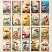 20 بطاقة بريدية قابلة للكتابة بموضوع الفطر العتيق، بطاقات رسائل إبداعية بأسلوب قصص الخيال الجميلة، مواد لتزيين الألبومات، بطاقات بريدية مع رسومات نباتية أنيقة، بطاقات زخرفية مصنوعة يدويًا، بطاقات تهنئة شخصية مكتوبة باليد، بطاقات بريدية مع رسومات فطر حالمة - أطقم - مشاهدة 2