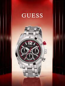 Guess 男士石英表，不锈钢表带，型号：GW0714G1/W0167G1/W1058G1，不锈钢表壳，防水石英机芯，适合日常佩戴及其他场合