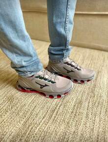 Men's Reflective Pro X Wave Chameleon Sneakers - Immediate Shipping - Various Colors - Red Gray - View 2
