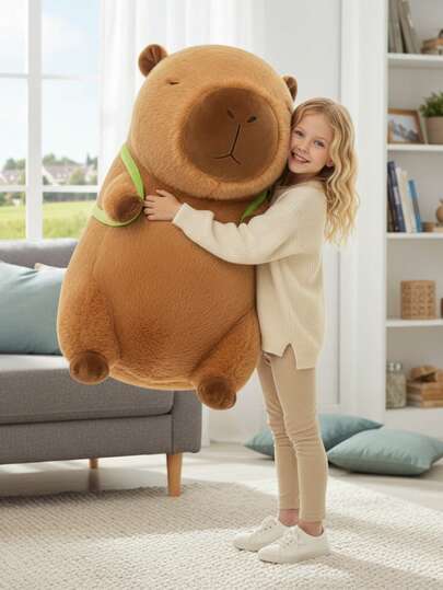 nerd hunters Olbrzymia Duża Maskotka Kapibara XXXL 100 Cm – Pluszak, Poduszka, Zabawka 3w1