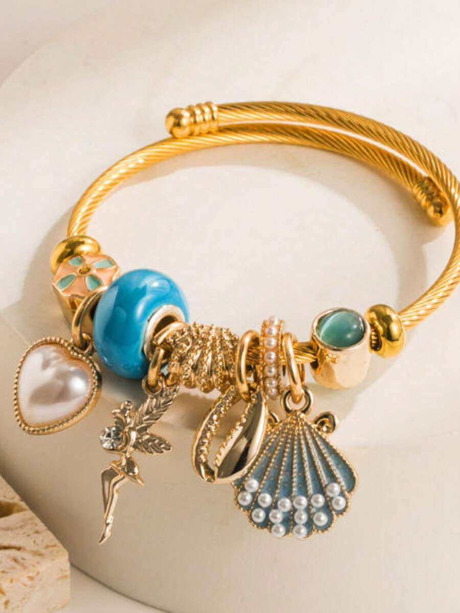 1 pieza Pulsera de estilo minimalista con diseño de océano, diseño estético y creativo - Multicolor 2 - Ver 1