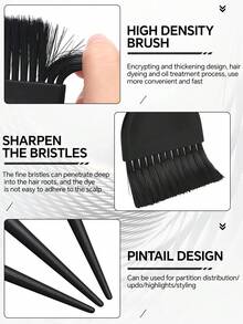 3件套染发刷、染发刷、梳子套装 - 专业美发沙龙专用染发、漂白、挑染工具 - 彩色 - 查看 5