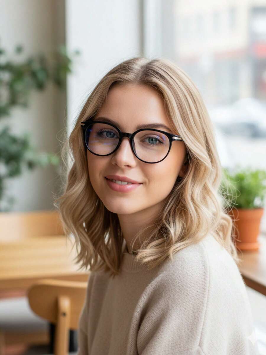 1pc/2pcs/3pcs Oval-Shaped Korean Style Lightweight Luxury Retro Frame Eyeglasses, Suitable For Daily Office And Commute - Clear - View 1