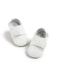 Retro Casual Sports Hook And Loop Soft Bottom Infant Boy Flat Daily Crawling Shoes