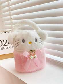 1个肉桂色狗狗库洛米毛绒手提包/化妆包，创意卡通化妆包 - 彩色 - 查看 8