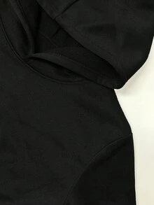 Women'S Casual Hoodie With Geometric Pattern, 100% Polyester Knit Fabric, Fall/Winter Season, 250g/M², With Pockets, Hooded Collar Style - "It Took Me 52 Years To Look This Good" Print - màu đen - Xem 4
