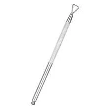 1pc Multi-Functional Nail Polish Remover Tool, Gel Nail Polish Remover Pad, Dual-Ended Steel Pusher - Silver - View 7