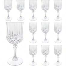 Wielokrotnego użytku, zabytkowe plastikowe kubki. Wytrzymałe i trwałe kubki, kieliszki do soku, przezroczyste plastikowe kieliszki do szampana, nietłukące się, przezroczyste plastikowe spodki do szampana, odpowiednie na imprezy, wesela i duże eventy.