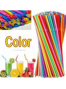 100/200/300 Flexible Straws, Multi-Purpose Durable Straw Set (Suitable For Outdoor Food Activities)