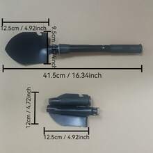 1 قطعة مجرفة قابلة للطي 2 في 1 للبستنة، مجرفة للتخييم العسكري، أداة تدريب للبقاء على قيد الحياة، حقيبة محمولة، مقبض معدني مناسب للتخييم والتنزه والبستنة والصيد
