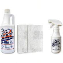 BRING IT ON CLEANER Multi Kit Limpiador en crema de Vidrio, Cristal, Puertas de Baño, Cancel, Quita Gotas, Sarro, Manchas, Cromados, Quita Óxido (Kit 2 en 1) - Kit 2 en 1 - Ver 3