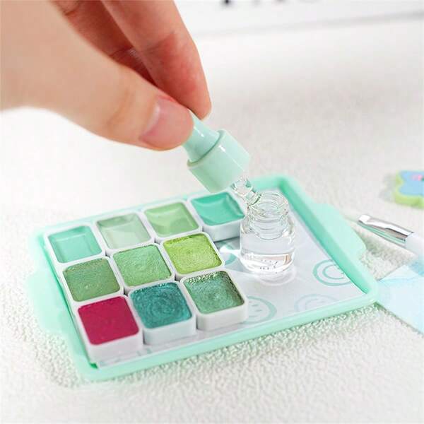 Set di 10 colori di gouache a forma di macaron - Kit compatto di colori ad acqua solidi per artisti, studenti e principianti