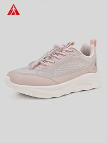 zulijian Foot Health Casual Comfortable Versatile Slip-On Contrast Color Flat Casual Walking Athletic Shoes, Lace-Up Soft Bottom Casual Shoes, Low-Top Outdoor Flat Shoes, Round Toe Low Heel Non-Slip Solid Color Elegant Soft Bottom Hiking Shoes, Ladies Low-Top Leather Athletic Skate Shoes - Pink - View 2