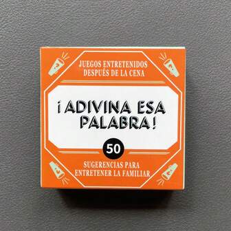 《Adivina Esta Palabra》——一款流行的西班牙迷你卡牌游戏，包含50张卡牌，是与亲朋好友聚会的理想之选，也是节日礼物的绝佳选择。派对游戏