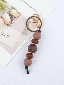 1 件简约硅胶串珠钥匙扣、背包钥匙圈配件、汽车钥匙防丢链、送给女士的可爱礼物万圣节汽车配件包饰背包学校可爱哥特 Y2k 包饰挂绳带身份证夹汽车配件包饰 - 彩色 - 查看 25