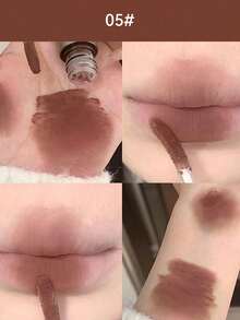 银色管状唇釉丝绒哑光美白唇泥持久显色平价唇膏