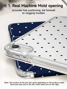 Polka Dot & Minimalist Pattern Tablet Protective Case, Compatible With IPad 9.7/10.2/10.5/10.9/12.9/Pro 11 (10th Gen), Galaxy Tab S6 Lite 10.4", Kindle Paperwhite 12th Gen (2024), Kindle 11th Gen (2024), Soft Shock-Proof Protection, Smart Stand/Auto Wake/Sleep, Y-Fold Design, Multiple Viewing Angles - Multicolor - View 5