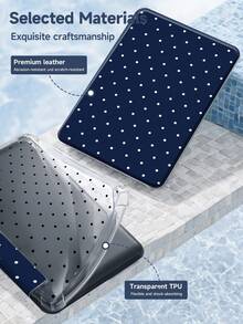 Polka Dot & Minimalist Pattern Tablet Protective Case, Compatible With IPad 9.7/10.2/10.5/10.9/12.9/Pro 11 (10th Gen), Galaxy Tab S6 Lite 10.4", Kindle Paperwhite 12th Gen (2024), Kindle 11th Gen (2024), Soft Shock-Proof Protection, Smart Stand/Auto Wake/Sleep, Y-Fold Design, Multiple Viewing Angles - Multicolor - View 11