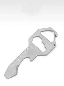 1pc Multifunctional Bottle Opener Keychain Tool, Stainless Steel 6-In-1 Men's Keychain Gift - Bottle Opener, Wrench, Screwdriver, Metric Ruler, Rope Cutter, Car Keychain, Everyday Carry Bag And Backpack Tool Car Accessories Bag Charm Backpack For School Cute Goth Y2k