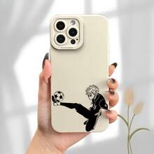 Funda de Teléfono con Patrón de Niño de Fútbol Impresión UV Funda de Teléfono Ojos de Ángel Carcasa Mate Protección Completa de 360 Grados para iPhone 11 12 13 14 15 16 Pro Max XR X/ XS 7 8 Plus SE Mini para Smartphone Mejor Regalo Regalo de Cumpleaños para Niño y Niña - Mezcla de colores - Ver 2