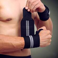 4 Piezas Muequeras Gym, Muequeras Deportivas para Hombres y Mujeres con Soporte Ajustable, para Levantamiento de Pesas, Fitness y Entrenamiento Gris - GRIS - Ver 6