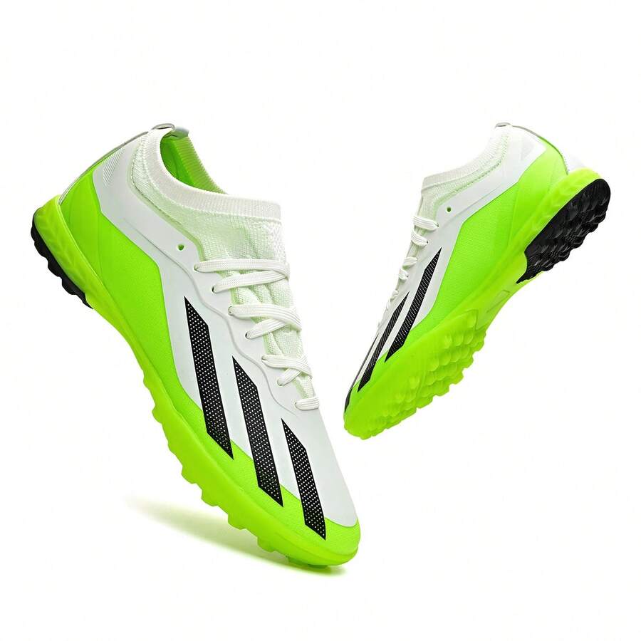 男士足球鞋，女士足球鞋，男女通用，轻便专业训练草地户外运动鞋 - 綠 - 查看 1