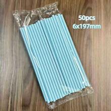 50 قطعة من القش الورقي بلون وردي باستيل أو أزرق سماوي، قطر 6 مم/0.23 بوصة، طول 197 مم/7.75 بوصة، مثالي للكوكتيلات والمشروبات الغازية والعصائر، مناسب لعيد الحب والعيد والمناسبات والحفلات والمنزل والمطاعم - متعدد الألوان - مشاهدة 12