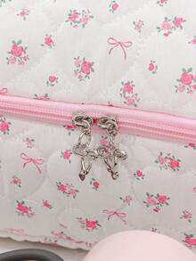 1 Túi đựng đồ du lịch họa tiết bướm và hoa, Túi đựng máy sấy tóc cỡ lớn màu hồng có lớp đệm, Túi du lịch chống bụi, Phù hợp với tất cả các dụng cụ và phụ kiện tạo kiểu tóc đa năng, Túi đựng đồ bằng cotton có tay cầm, Thích hợp sử dụng tại nhà, khi đi du lịch, nghỉ lễ và đi học, Vật dụng cần thiết cho phòng ngủ, Quà tặng cho phù dâu, Quà tặng cho mẹ, Quà sinh nhật, Quà năm mới, Quà Giáng sinh, Quà Valentine - Nhiều màu - Xem 6