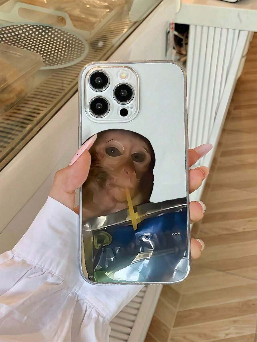 Monkey Drinking Beverage Graphic Painted Transparent TPU Shockproof Phone Case Compatible With IPhone, Galaxy S25 Ultra, S24 Ultra, S22, S21 Ultra, S21 FE 5G, S23, S23+, S23 Ultra, S24, A13 5G, A22 5G, A33 5G, A53 5G, A52 5G, A17, A56, A34, A35, A25, Pixel 6a, Pixel 7, Pixel 8, Pixel 9, Pixel 10 Pro XL SeriesFOR-YOUR-BELOVED-PHONEChristmas Gifts - 款式1(1件) - 查看 1