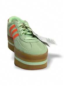 Adidas Gazelle Stack Semi Green 女士休闲厚底运动鞋 - 半綠色 - 查看 8