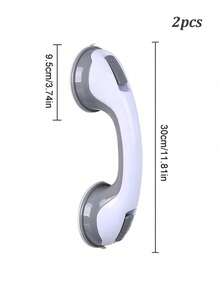 1 pezzo/2 pezzi Maniglione da bagno con forte ventosa, barra di presa con ventosa, barra di presa adesiva antiscivolo in vetro con ventosa