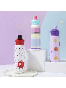 316不锈钢耐用650毫升双吸嘴保温真空水杯大容量保温水瓶运动办公 - 彩色 - 查看 2