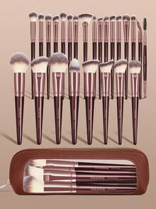 MAANGE Set de 13/25/26/30/31/33 piezas de brochas de maquillaje profesionales, incluye brochas para polvos, rubor, corrector, contorno, contorno de nariz, sombras de ojos, cejas, detalles, base, rostro y iluminador, para uso diario y viajes, accesorios de maquillaje, regalos para amigos