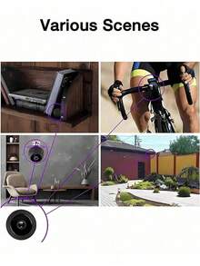 Mini Smart HD Cameras, Home Security Cameras, Portable And Wireless WiFi 2.4G Mobile Phone Remote Monitoring With Video Recording, Baby Monitor, Nanny Camera, Night Vision And Motion Detection. - màu đen - Xem 3