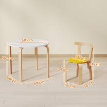 AIYAPLAY 5 Piece Kids Table And Chairs Set Wood For 3-8 Years For Art Crafts - Multicolor - View 2