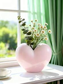 Decorative Resin Vase - White, Suitable For Home Decor, Bedroom, Office & Dorm, Storage, Wedding Decor, House Decoration, Jewelry Storage, Party Decor, Great Gift