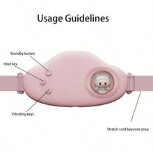 Waist Massager, 1800mah Heating Belt, Intelligent Temperature Control, Led Screen Display, USB Charging Design, A Heartwarming Gift For Ladies - Pink - View 11