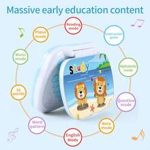 迷你学习机（英文版）儿童互动学习平板电脑益智玩具，不含电池 - 藍色 - 查看 4