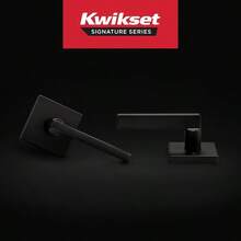 Kwikset Halifax Interior Passage Door Handle Lever For Closet And Hallway Doors Reversible NonLocking Handle Lever Matte Black With Microban Protection Square Rose - MatteBlack - View 2