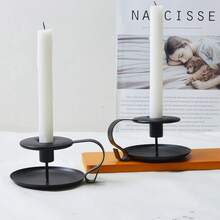 1 szt. 6 cm elegancki, zabytkowy żelazny świecznik, retro, nowoczesny, dekoracyjny świecznik centralny, odpowiedni na obchody Ramadanu, przyjęcia świąteczne, wesela, spotkania, prezenty rodzinne, prezenty urodzinowe, spersonalizowaną dekorację stołu na Ramadan, prezenty walentynkowe, artykuły imprezowe, rodzinne obiady, dekoracje ślubne. - Wielokolorowe - Zobacz 5