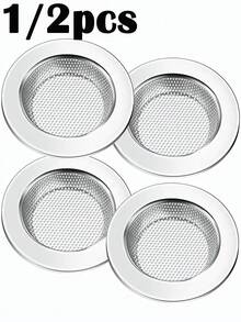 1/2 Stücke Edelstahl Küchenspüle Filter - 4,5 Zoll breite Kante, rostfrei und verstopfungsfrei Essenssammler, einfach zu reinigen, Abflussfilter installieren, Ordnung im Haushalt