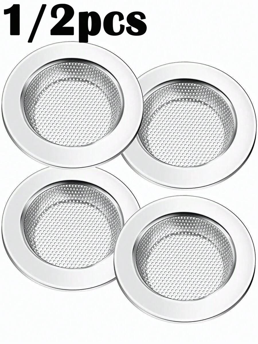 1/2 Stücke Edelstahl Küchenspüle Filter - 4,5 Zoll breite Kante, rostfrei und verstopfungsfrei Essenssammler, einfach zu reinigen, Abflussfilter installieren, Ordnung im Haushalt
