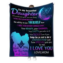 Daughter Gift From Mom, To My Daughter Blanket From Mom For Daughter, Halloween Christmas Birthday Gifts For Daughter (50" X 40"), Ultra Soft Flannel Blanket - Multi Sizes, Cozy Warm, Winter Must-Have - Nhiều màu - Xem 1