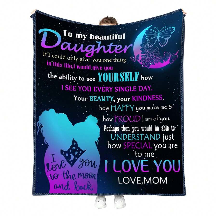 Daughter Gift From Mom, To My Daughter Blanket From Mom For Daughter, Halloween Christmas Birthday Gifts For Daughter (50" X 40"), Ultra Soft Flannel Blanket - Multi Sizes, Cozy Warm, Winter Must-Have - Nhiều màu - Xem 1