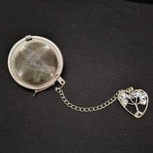 1/5/10 piezas Infusor de té con colgante de árbol de la vida, filtro de té de malla premium, difusor de té con cadena extendida y gancho para infusionar hojas de té sueltas y especias y condimentos, con colgante de piedra natural y cristal