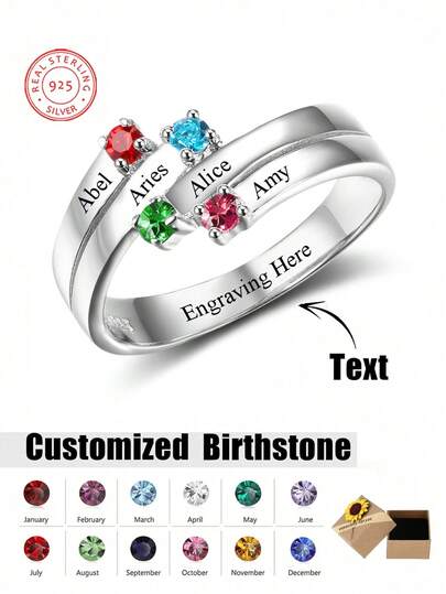 1pc S925 Sterling Silver Pink Heart Shaped Ring For Women, Romantic Sweet Wedding Ring, European, American, Japanese And Korean Styles, Simple Colored Birthstone Couple Gift Ring For Women Valentines