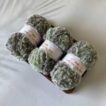 3 Groups Of 50g, Total 150G Faux Fur Yarn [1387] Feather Yarn Thread Skeins, Suitable For Weaving Hats, Scarves, Home Products, 100% Polyester, Approx. 32m/34 Yards Per Skein