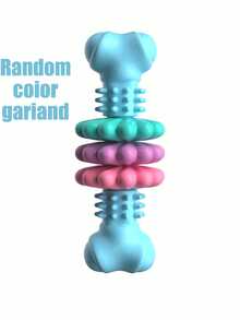 3-1 Ultra- Dog Chew Bone Toy, Thermoplastic Rubber With Geometric Patterns, Teeth Cleaning And Training Chew Toy For Aggressive Chewers, Suitable For Small And Medium Dogs, Relieves Boredom And Destructive Chewing, Dog Chew Toy