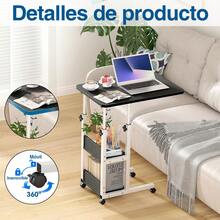 Mesas De Reunión Mesas Cuidadaos Altura Ajustable Con Ruedas Mesa Para Laptop Con Ruedas Y De Altura Ajustable 60cm Mesa De Centro Mesas Cuidadaos Altura Ajustable Con Ruedas Mesas Para Jardín Mesa Lateral Altura Ajustable Con Ruedas - Negro - Ver 5